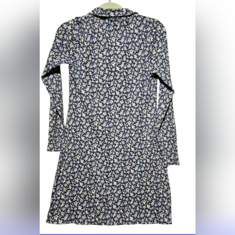 American Eagle Outfitters NWT Blue Floral Dress Knee Length Size Large - Picture 2 of 4